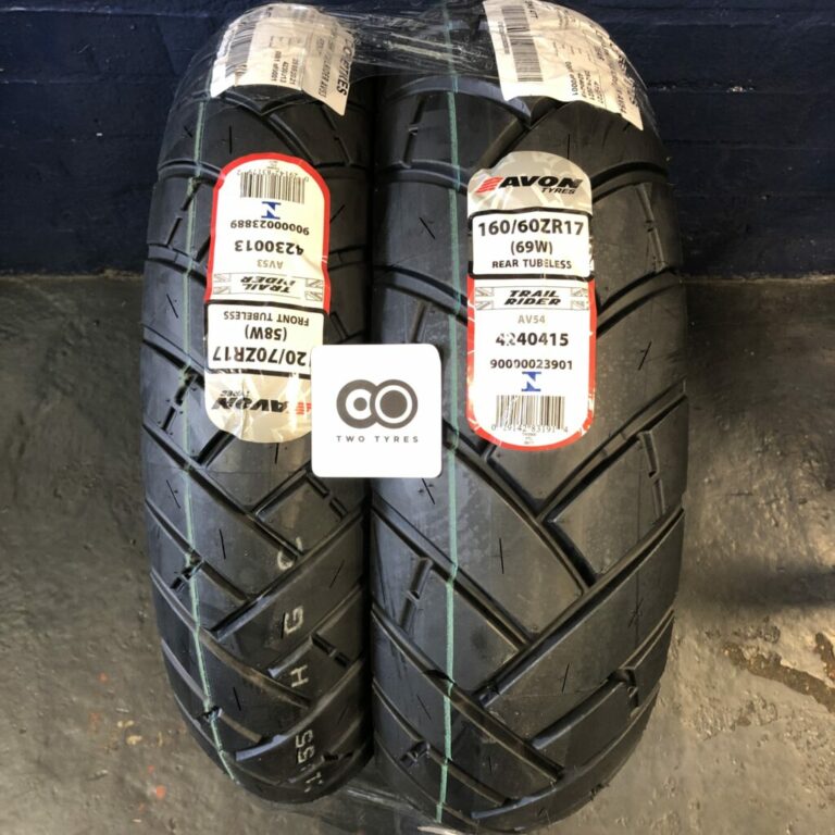 Avon Trailrider AV53 and AV54 Adventure Motorcycle Tyres. UK stock