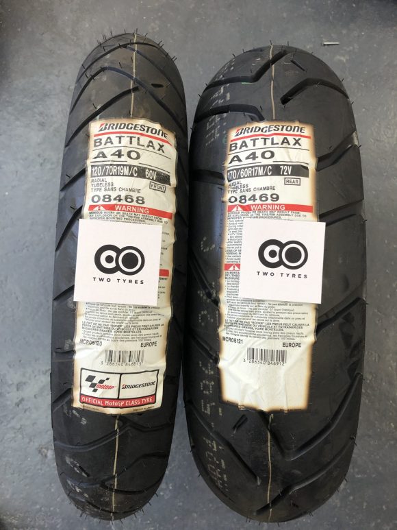 Bridgestone A40 Pair Deal 120/70 VR19 + 170/60 VR17 Discount