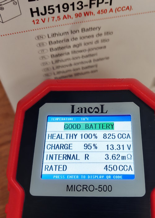 51913 Lithium Motorcycle Battery - JMT - UK stock