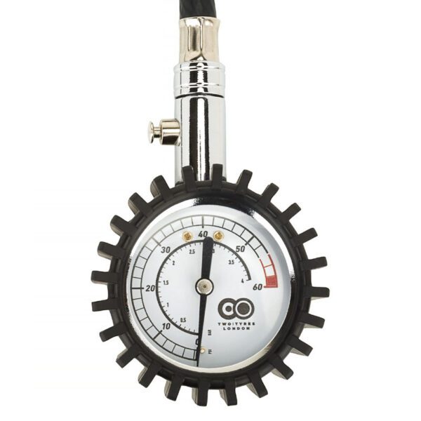 Two Tyres Deluxe Analogue Motorcycle Tyre Pressure Gauge FAST UK DELIVERY