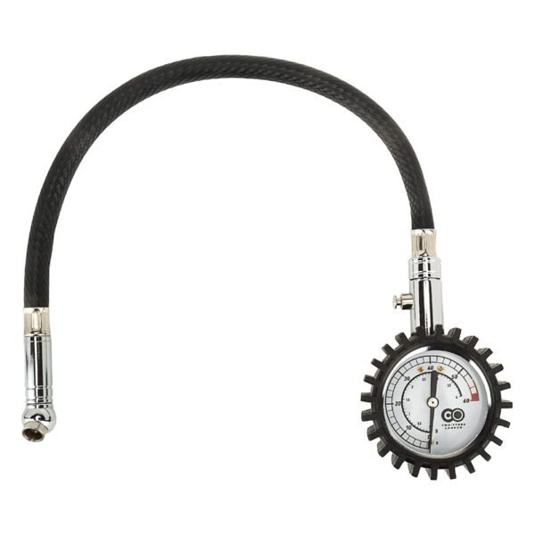 Two Tyres Deluxe Analogue Motorcycle Tyre Pressure Gauge FAST UK DELIVERY