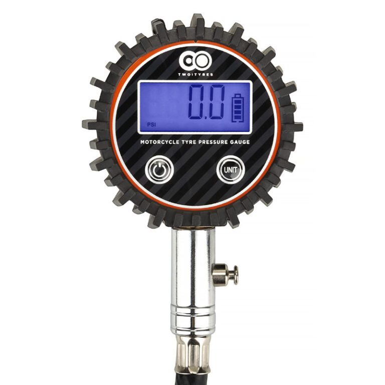 Two Tyres Deluxe Digital Motorcycle Tyre Pressure Gauge FAST UK DELIVERY