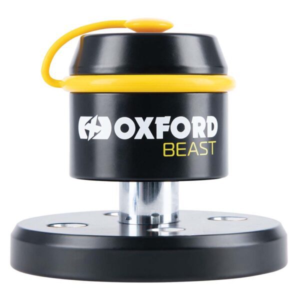 Oxford Beast Floor Lock Adapter – Robuster Bodenanker Für Schwere Fahrradschlösser (schwarz/silber)