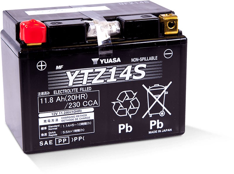 YTZ14S Yuasa Sealed Lead Acid Motorcycle Battery Preview