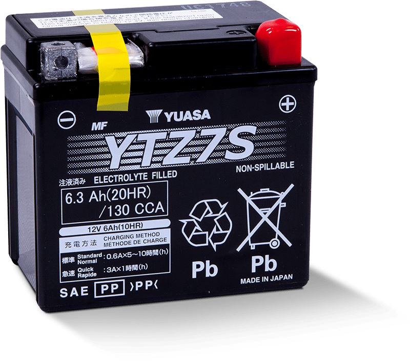 YTZ7-S Yuasa Sealed Lead Acid Motorcycle Battery Preview